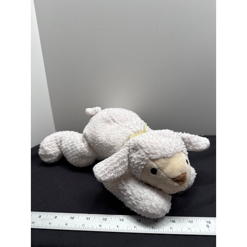 Ty 1998 Doodle Plush Lamb White With Yellow Bow 9" Stuffed Toy Soft Cuddly Colle